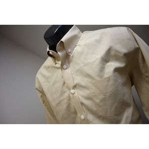 UNTUCKit Button Down Dress Shirt Mens Medium Yellow/Gold Slim Fit Casual EUC